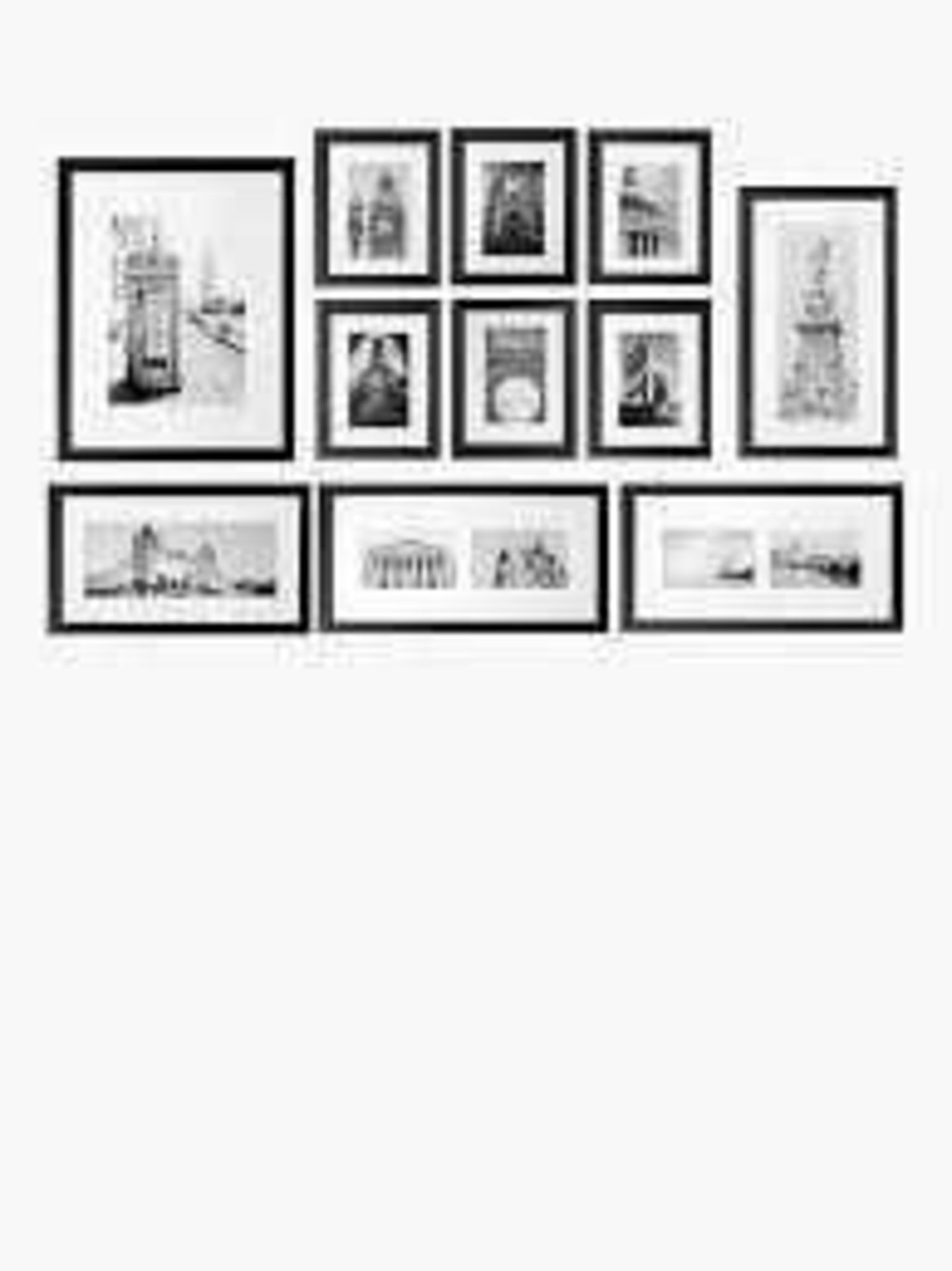 RRP £140 Lot To Contain 1 Boxed Gallery City Set Of 11 Mounted Frames