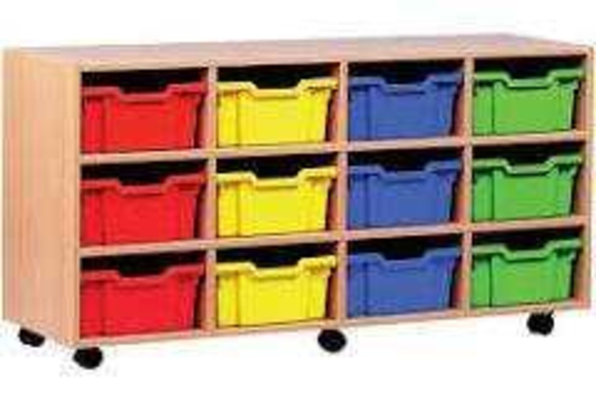 RRP £200 Lot To Contain 1 Boxed School Furniture 12 Deep Drawer Mobile Unit