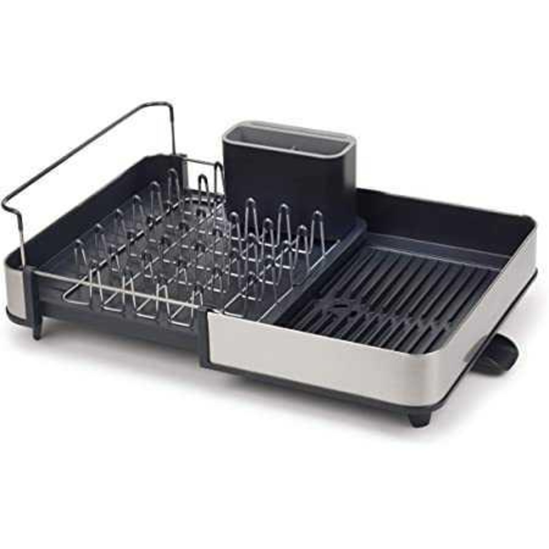 RRP £70 Boxed Joseph Joseph Extend Steel Expandable Dish Rack With Draining Spout 4941573 (