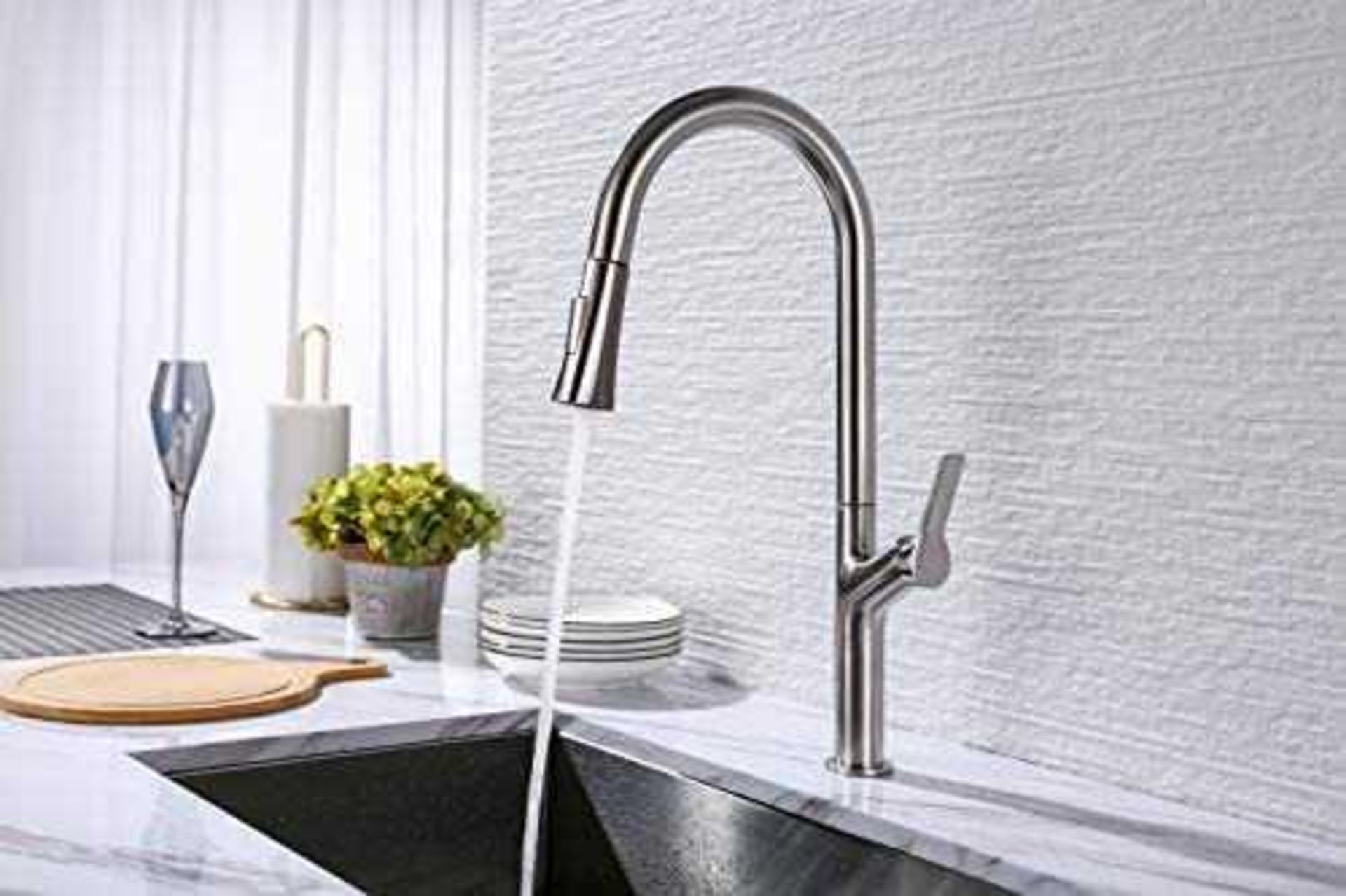 RRP £170 Boxed Brand New Damascus 67 (In-H3156A) Stainless Steel Mixer Tap (Appraisals Available