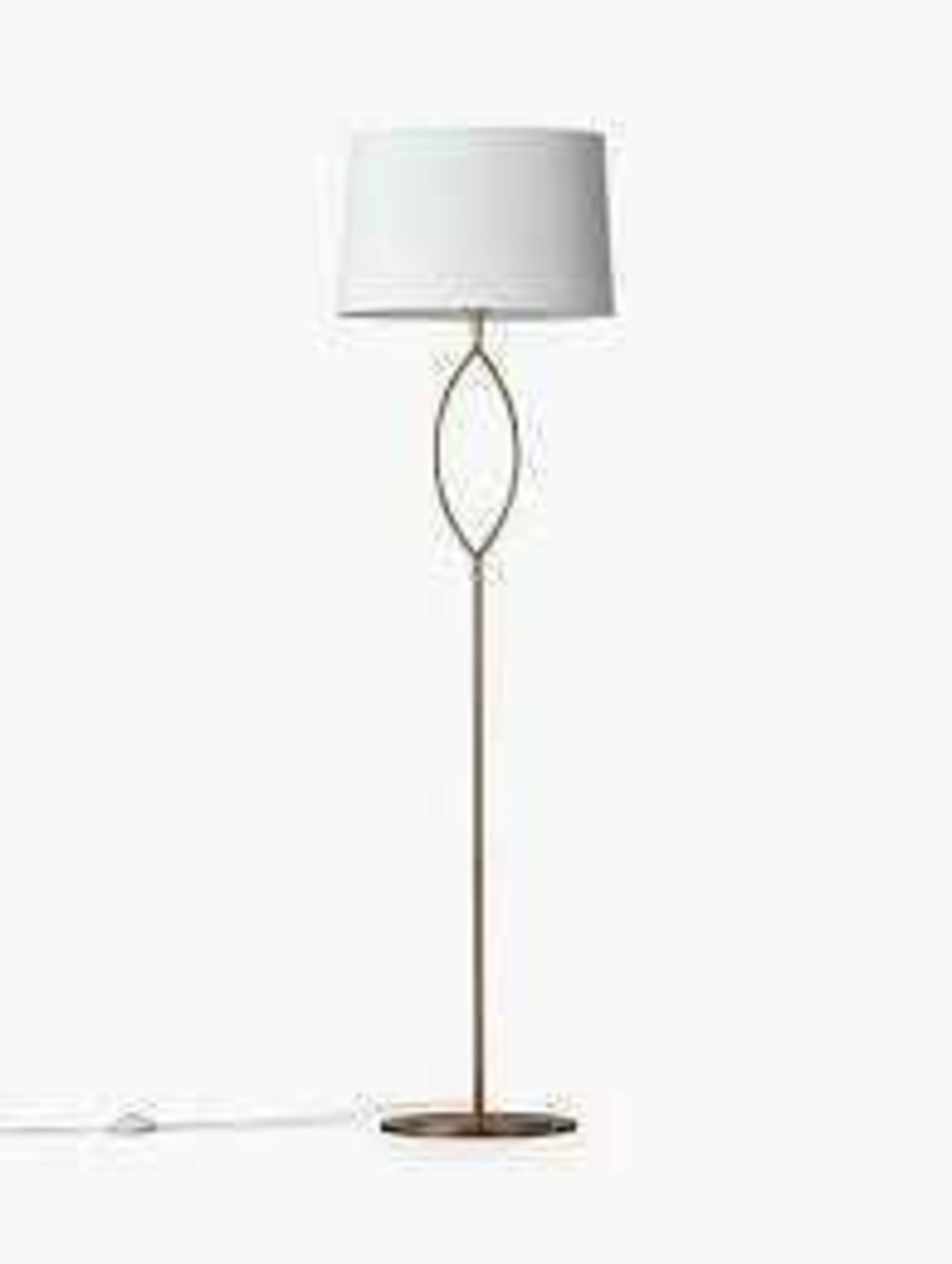 RRP £80 Boxed New Stainless Steel Twist Lopez Designer Floor Standing Lamp 45.104 (Appraisals