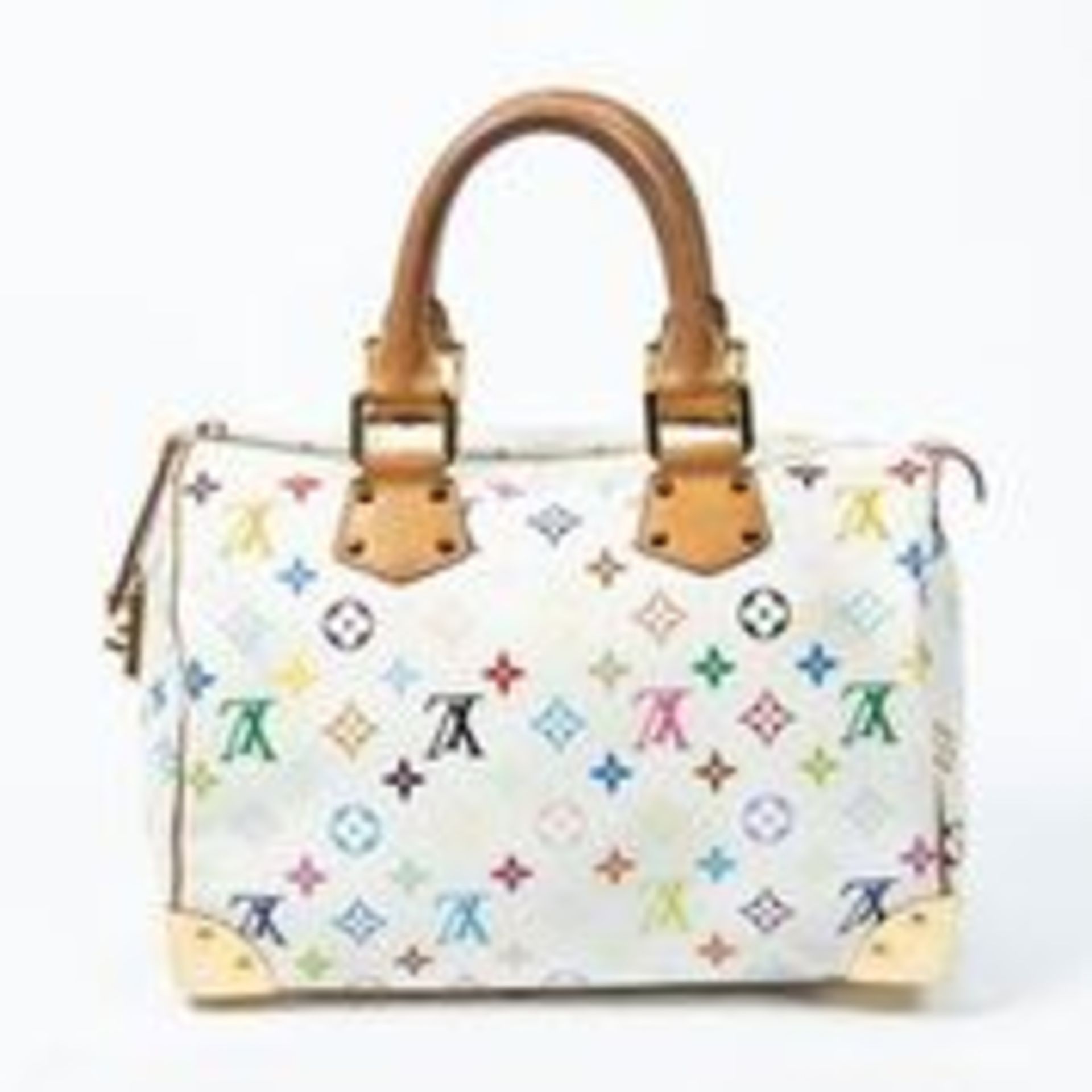 RRP £2,480 Louis Vuitton Ltd. Ed. "Takashi Murakami Multicolore" Speedy Handbag White - AAQ4637 - - Image 2 of 6