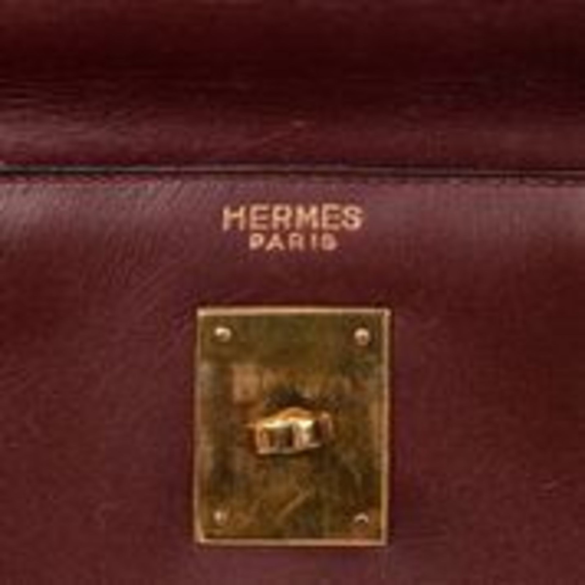 Vintage Hermes Kelly Handbag Wine - EAG5137 - Grade AB - Please Contact Us Directly For Shipping - Image 5 of 5