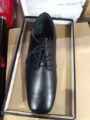 Combined RRP £120 Lot To Contain 2 Boxed Rhino Black Leather Shoes In Uk Size 3 And Size 7 2.141 (