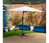 RRP £160 Boxed 2.7M Pink Cantilever Parasol Uk (Appraisals Available On Request) (Pictures For