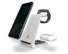 RRP £80 Boxed Smart Wireless Charging Station For Iphone Smart Phone Apple Watch Air Pods And Airpod