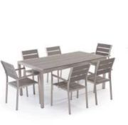 RRP £250 Outdoor Garden Venture Designer 6 Seater Dining Table And Chair Set (Appraisals Available