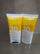 Combined RRP £50 Lot To Contain 2 Clarins Paris High Protection 30 Dry Touch Sun Care Cream (