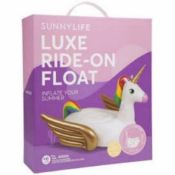 Combined RRP £200 Lot To Contain 5 Boxed Assorted Swimming Pool Lilo's To Include Lux Ride On