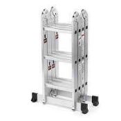 RRP £100 The Boxed 4X Multi Stainless Steel Ladder (Appraisals Available On Request) (Pictures For