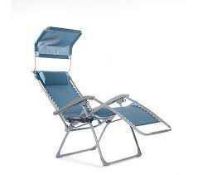RRP £120 Lots To Contain 2 Boxed Valencia Multi Position Sun Loungers With Sun Shade And Cup