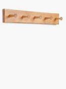 RRP £100 Boxed Croft Collection 8 Hook Wooden Coat Rack 3314188 (Apprasials Available On Request) (
