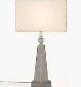 RRP £80 John Lewis Trisha Table Lamp Polish Silk Shade Crystal Finish 1021898 (Appraisals