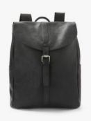 RRP £140 Black Leather John Lewis Backpack 2.134 (Appraisal Available On Request) (Pictures For