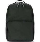 RRP £80 Rains Water Resistant Black Pu Leather Backpack 1210720 (Appraisals Available On Request) (