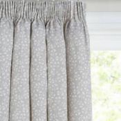 RRP £90 Bagged John Lewis Pencil Pleat Grey And White Floral Curtains 4450048 (Appraisals