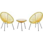 RRP £200 Lot To Contain 4 Salsa Outdoor Rope Dining Chairs 3023024 3023427 3048567 (Appraisals