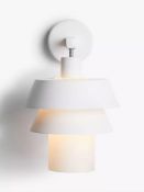 Combined RRP £120 Lot To Contain 4 John Lewis Shadow Wall Light Metal Shade Satin White Finish 39.