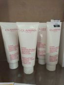 Combined RRP £100 Lot To Contain 5 Clarins Paris Hand And Nail Treatment Cream (Appraisal