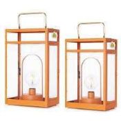 RRP £60 Boxed Bundleberry By Amanda Holden Set Of 2 Lanterns With Removable Lamps (Appraisals