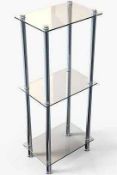 RRP £130 Lot To Contain 2 Boxed Brand New John Lewis And Partners 3 And 4 Tier Glass And Metal