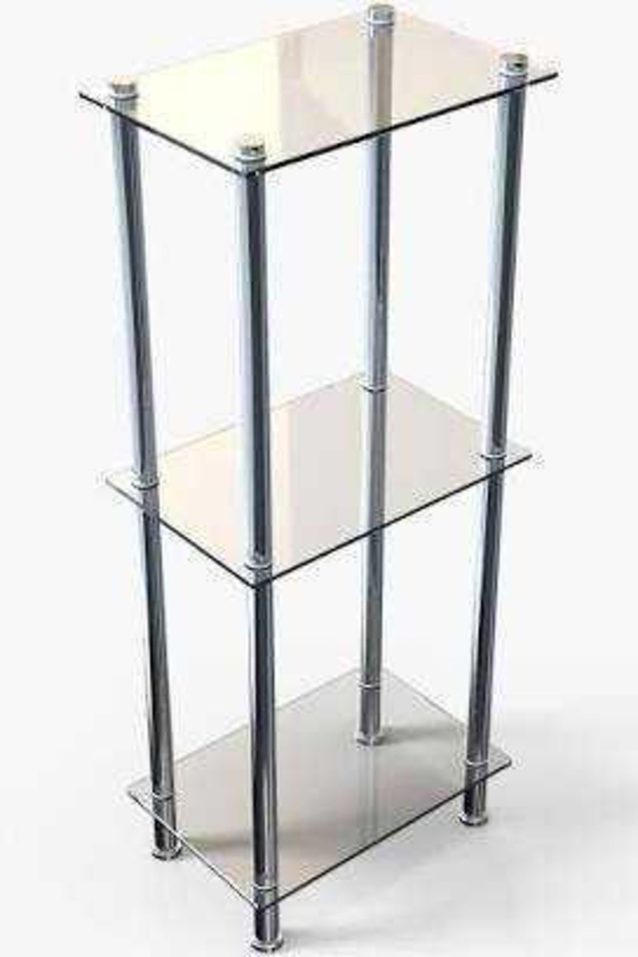 RRP £130 Lot To Contain 2 Boxed Brand New John Lewis And Partners 3 And 4 Tier Glass And Metal