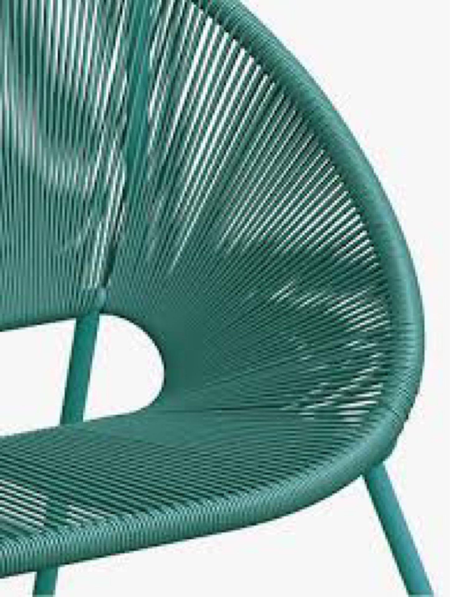 RRP £150 Lot To Contain 3 Salsa Mint Green Rope Outdoor Dining Chairs 3021138 3051037 (Appraisals