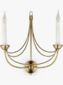 RRP £70 Boxed Brand New John Lewis And Partners Mirabel Antique Brass Finish Wall Light 37.184 (