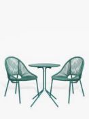 RRP £100 Lot To Contain 2 Mint Green Salsa Outdoor Rope Garden Chairs 3049259 (Appraisals