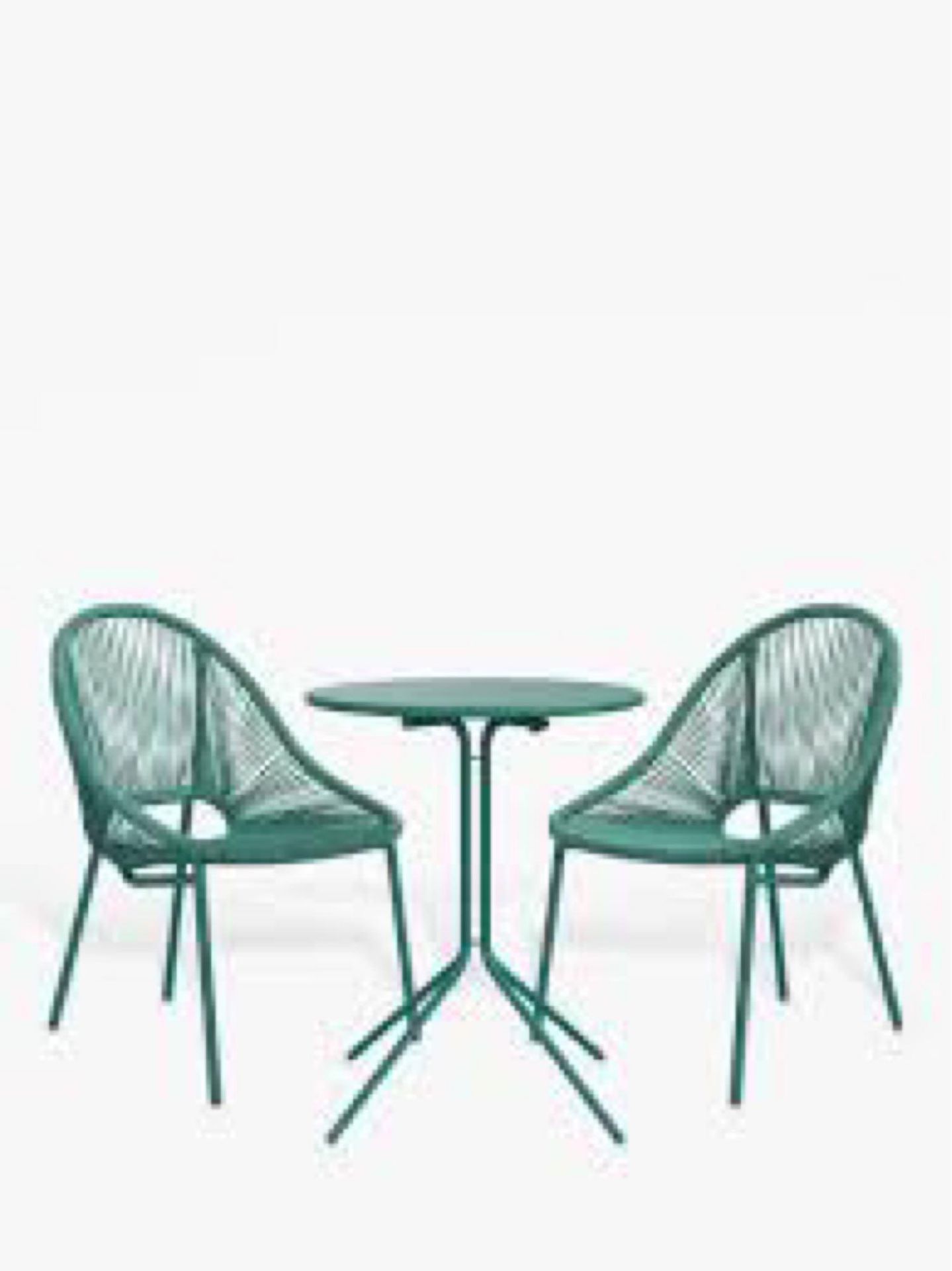 RRP £100 Lot To Contain 2 Mint Green Salsa Outdoor Rope Garden Chairs 3049259 (Appraisals