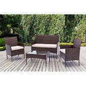 RRP £220 Boxed Bigzzia 2 Seater Garden Rattan Sofa (Appraisals Available On Request) (Pictures For