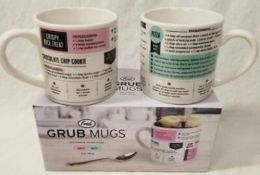 (Jb) RRP £200 Lot To Contain 24 Brand New Boxed High End Department Store Fred Grub Mugs Sweet And S