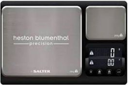 RRP £60 Boxed Pair Of Salter By Heston Blumenthal Precision Weighing Scales 00660886 (Appraisals