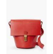 RRP £100 John Lewis And Partners Ladies Red Leather Emilia Cross Body Bag 2.143 (Appraisals