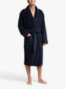 RRP £115 John Louis And Partners Men's Navy Blue Fleece Dressing Gown (Appraisals Available On
