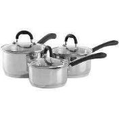 RRP £75 John Lewis And Partners 3 Piece Non Stick Pan Set 4925319 (Appraisals Available On