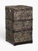 RRP £70 Boxed Dipali Dark Single Lidded Laundry Basket 6.270 (Appraisals Available On Request) (