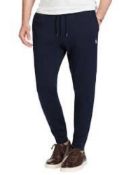 RRP £110 Polo Ralph Lauren M Double Knit Men's Navy Blue Joggers 704710 (Appraisals Available On