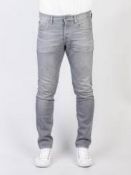 RRP £115 Bagged Pair Of Size 34 Regular Scotch And Sodar Ralston Stone Grey Jeans 1129315 (