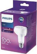 RRP £105 Lot To Contain 7 Boxed Brand New Phillips E27 667 Lumen Led Warm White Energy Saving