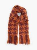 RRP £180 Lot To Contain Designer Purple And Orange John Lewis And Partners Knitted Scarf 2.262 (