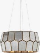RRP £195 Boxed John Louis And Partners Romy Antique Brass Finish Antique Ceiling Light Pendent