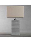 RRP £90 Boxed Brand New John Lewis And Partners Louise Grey Ribbed Ceramic Light 45.099 (