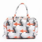 RRP £1,250 Prada Bunny Arrow Bowler Bag Handbag White/Orange/Black - Grade A - AAR3742 - Please