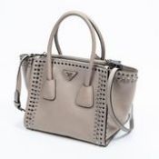 RRP £1,450 Prada Bijoux Twin Pocket Tote Shoulder Bag Beige - AAR3529 - Grade A - Please Contact