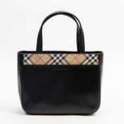 RRP £950 Burberry Square Zip Tote Handbag Black - AAR5877 - Grade A - Please Contact Us Directly For