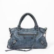 RRP £1,560 Balenciaga Arena First Handbag Ocean Blue - AAN7151 - Grade A - Please Contact Us