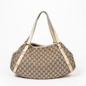 RRP £1,590 Gucci Abbey Hobo Diagonal Line Shoulder Bag Brown/Ivory - AAN9711 - Grade A - Please