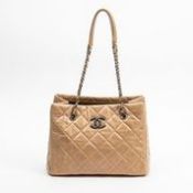 RRP £2,800 Chanel CC Shopping Tote Shoulder Bag Biege - AAR4037 - Grade A - Please Contact Us