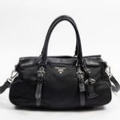 RRP £845 Prada Zip Shoulder Tote Shoulder Bag Black - AAR3531 - Grade A - Please Contact Us Directly